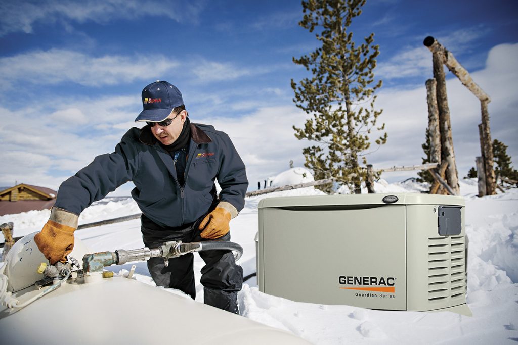 a Gener-Ac Tech installing a generator for backup power